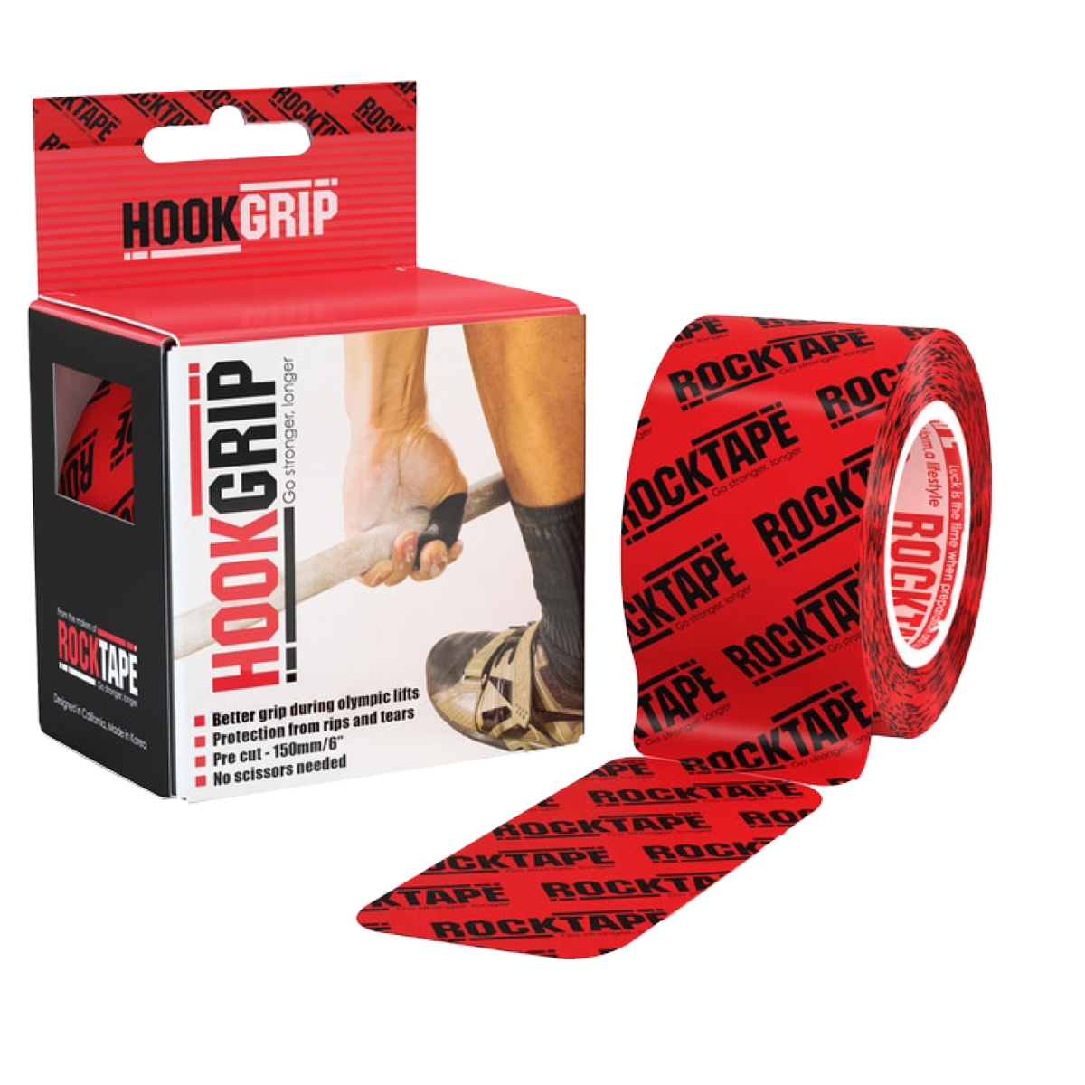 HookGrip Tape (5cm x 5m) rood logo Top Merken Winkel